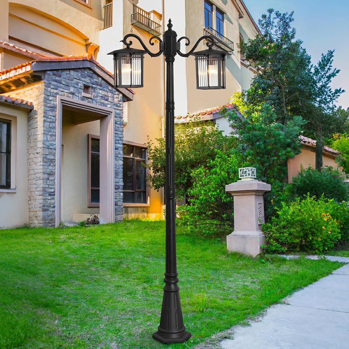 Classic Square Coach Lamps LED Outdoor Pathway Post Lights