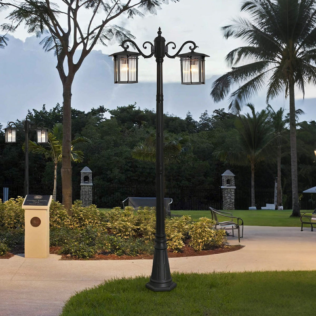 Classic Square Coach Lamps LED Outdoor Pathway Post Lights