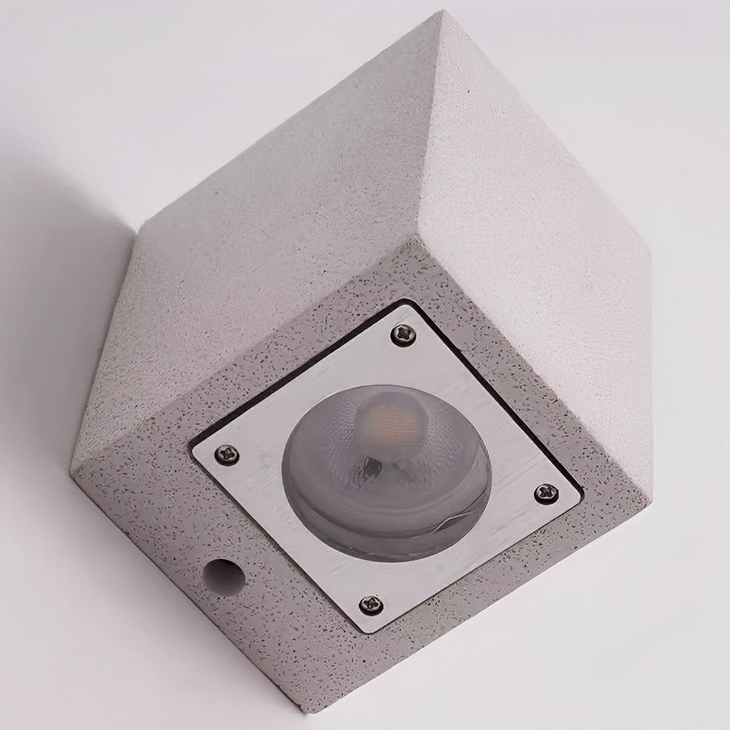 Modern Waterproof Cylinder Concrete LED Outdoor Wall Lights