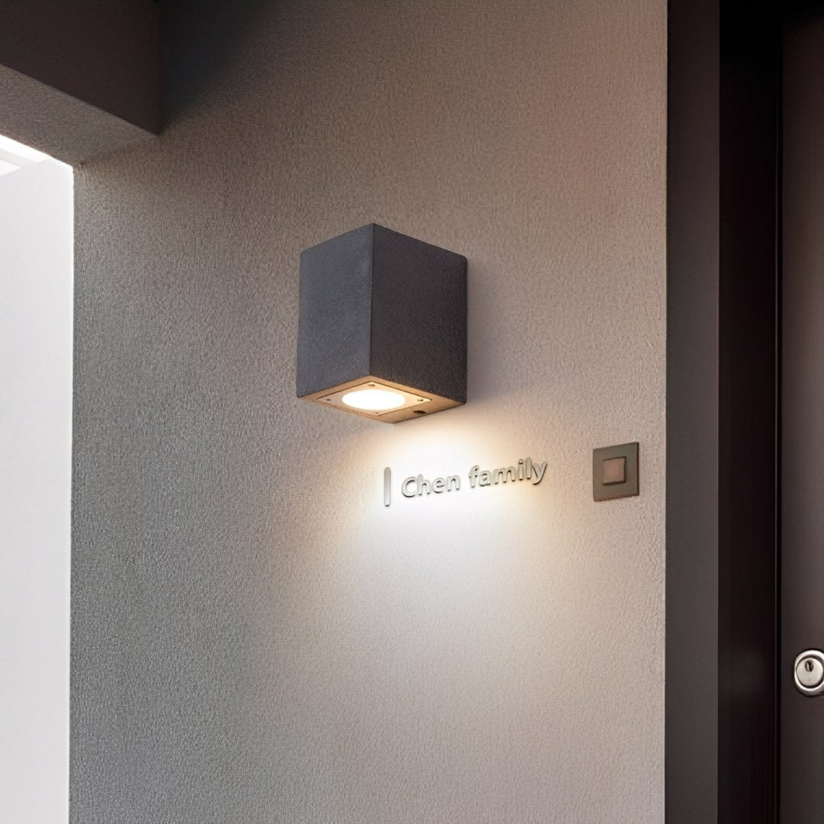 Modern Waterproof Cylinder Concrete LED Outdoor Wall Lights