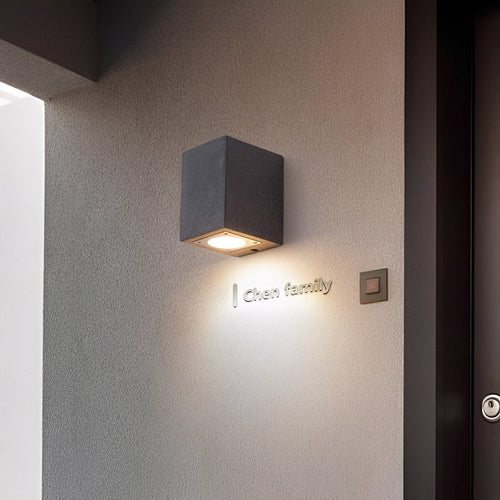 Modern Waterproof Cylinder Concrete LED Outdoor Wall Lights