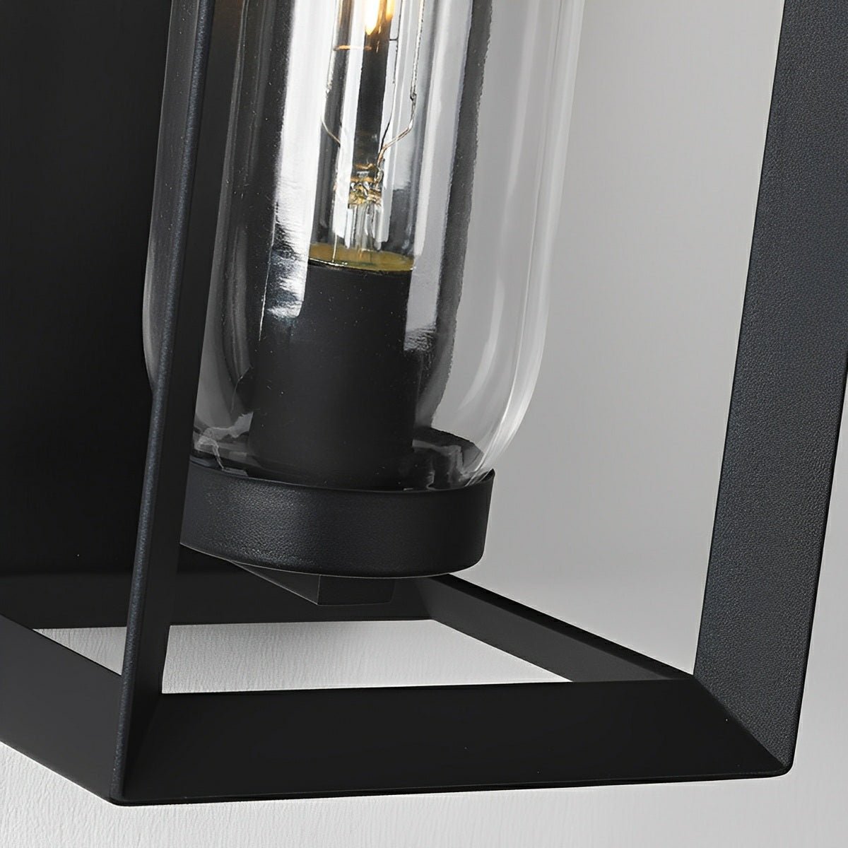 Modern Waterproof Rectangular Glass-Lampshade Outdoor LED Porch Wall Lights