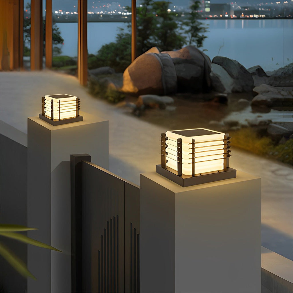 Modern Waterproof Square Fence LED Outdoor Post Lights