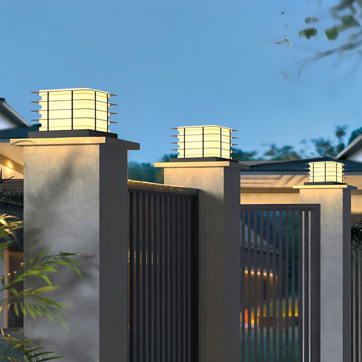 Modern Waterproof Square Fence LED Outdoor Post Lights