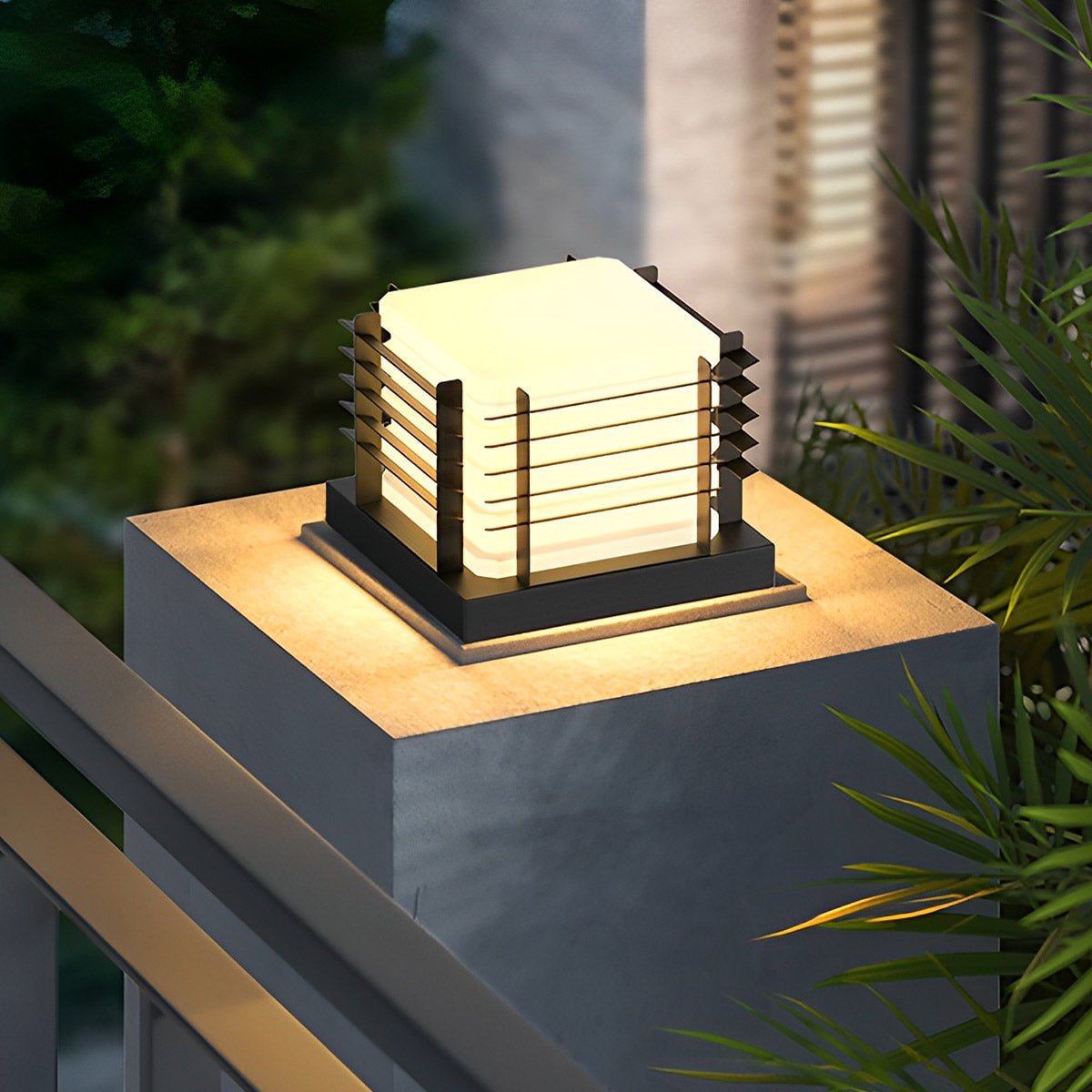 Modern Waterproof Square Fence LED Outdoor Post Lights