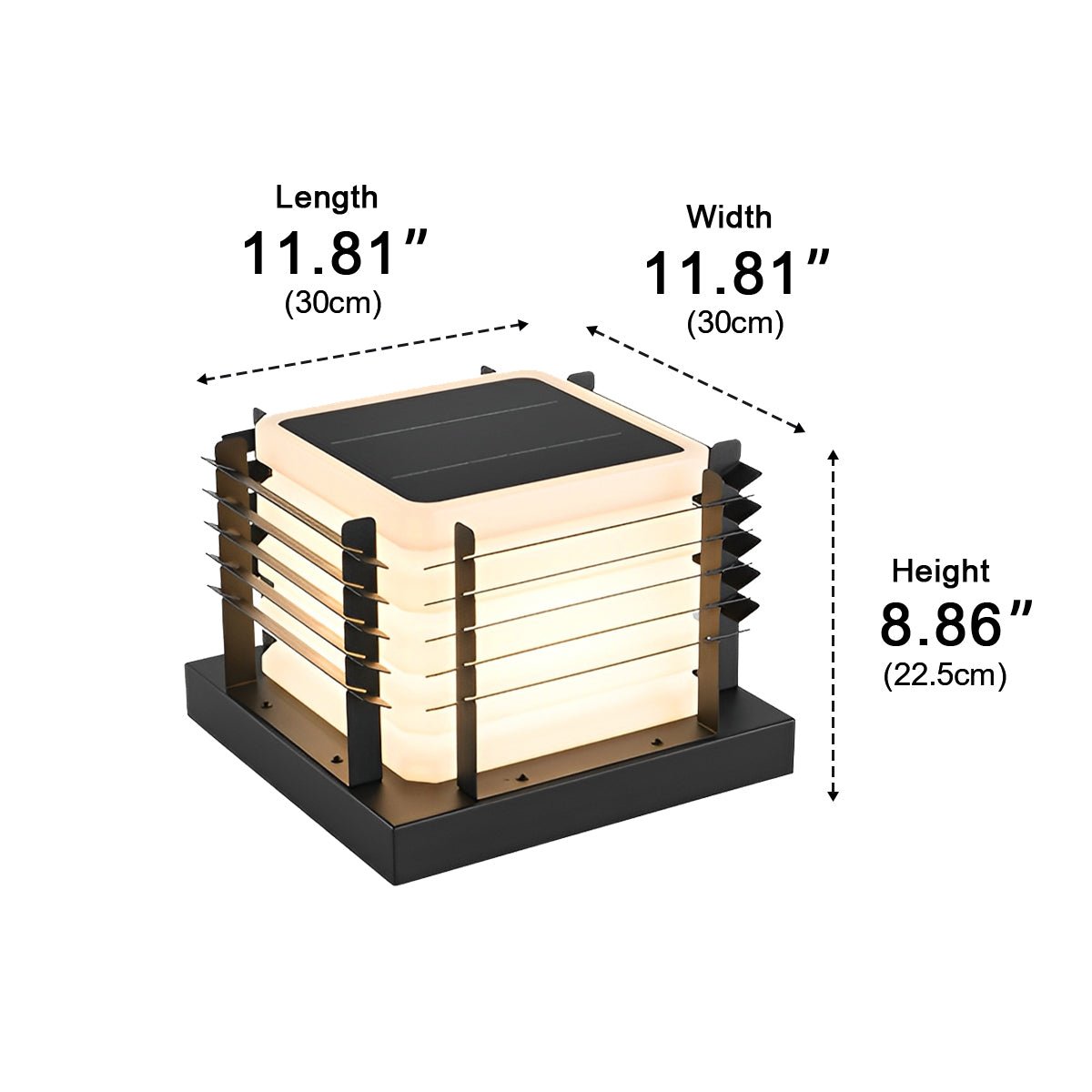 Modern Waterproof Square Fence LED Outdoor Post Lights