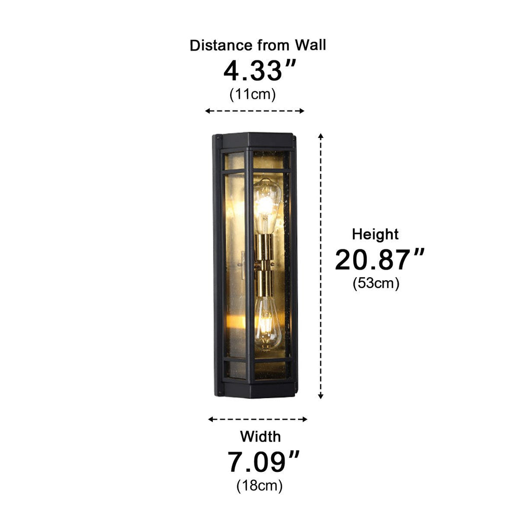 Modern Waterproof Triangle Tiered Bulbs Outdoor LED Porch Wall Lights