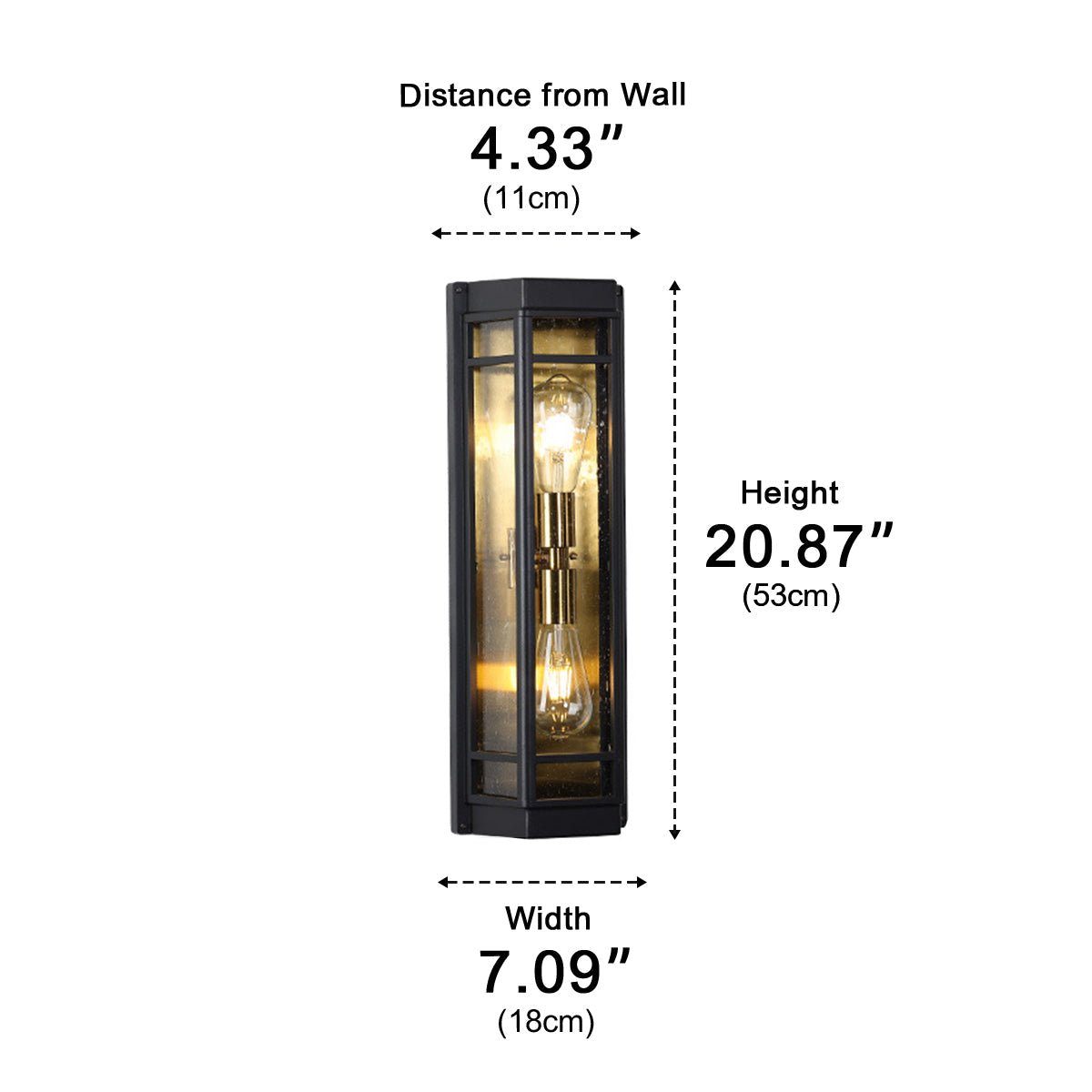 Modern Waterproof Triangle Tiered Bulbs Outdoor LED Porch Wall Lights