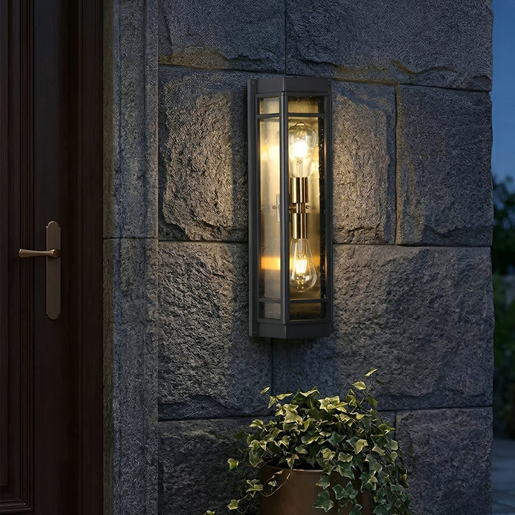 Modern Waterproof Triangle Tiered Bulbs Outdoor LED Porch Wall Lights
