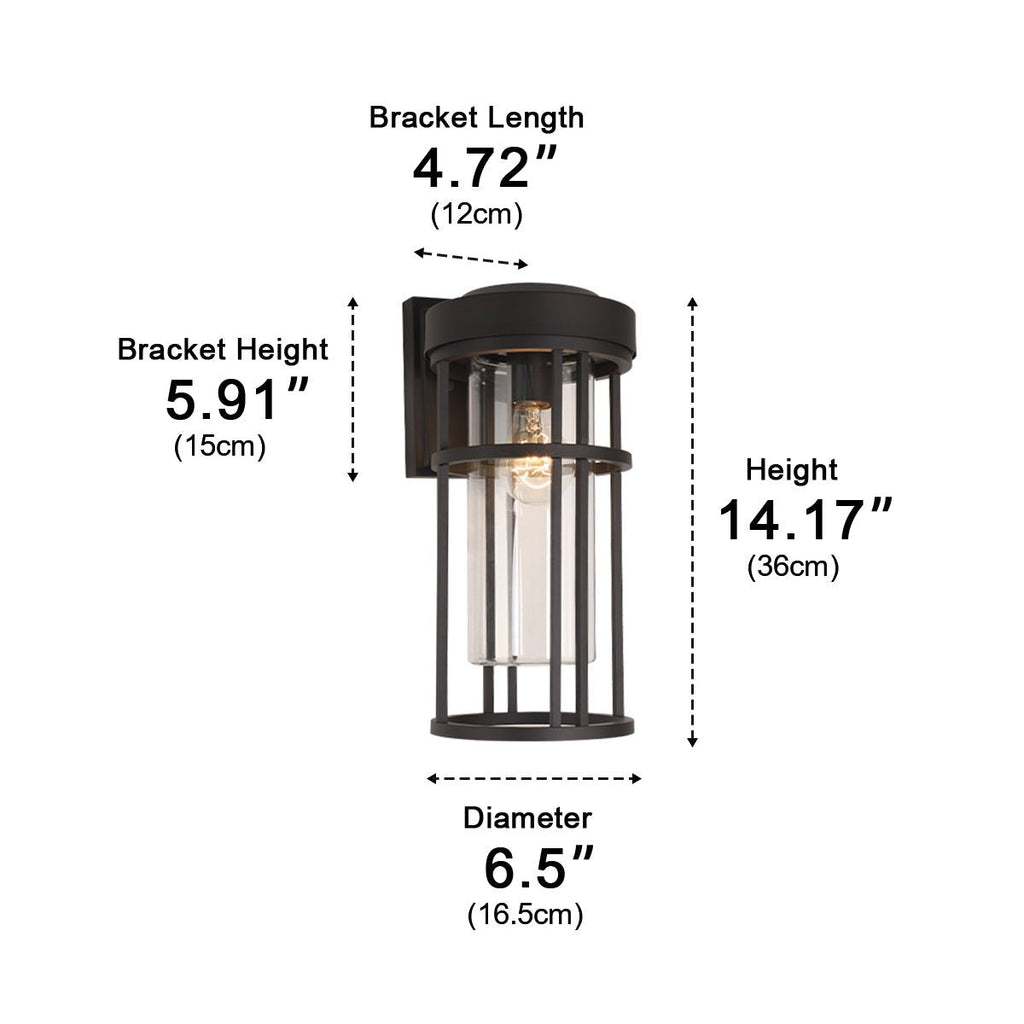 Rustic Modern Cylinder Waterproof Outdoor LED Porch Wall Lights