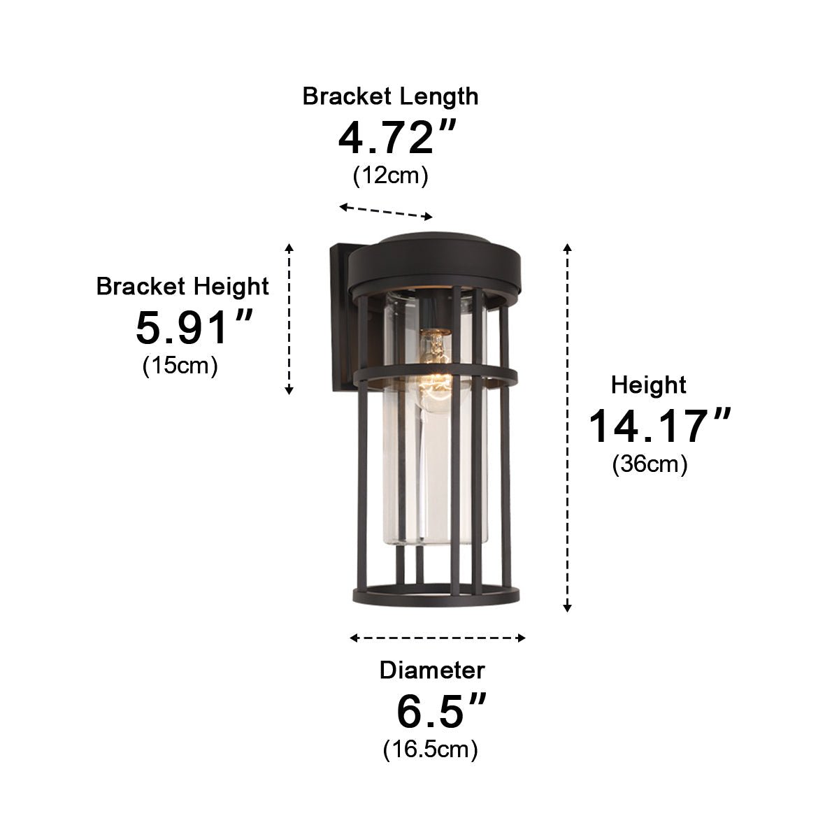 Rustic Modern Cylinder Waterproof Outdoor LED Porch Wall Lights