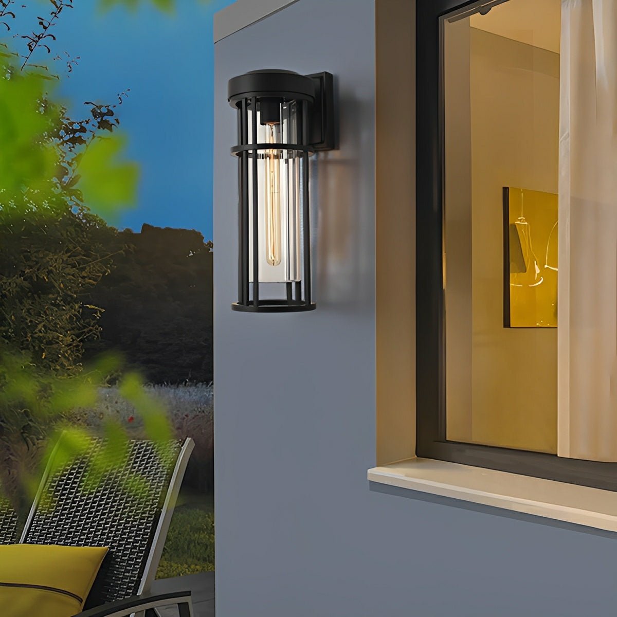 Rustic Modern Cylinder Waterproof Outdoor LED Porch Wall Lights
