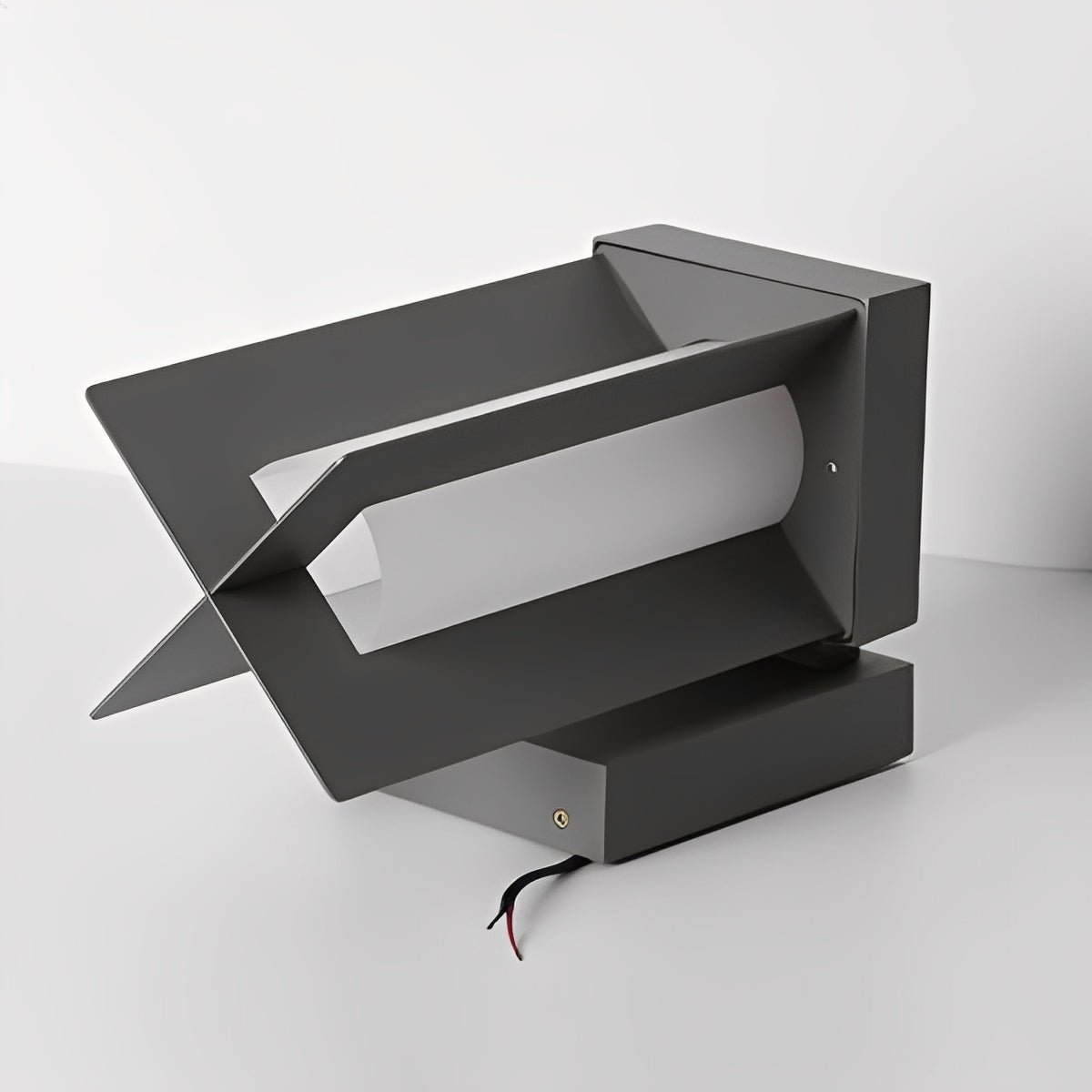 Rustic Modern Geometric Sculptural Waterproof Outdoor LED Porch Wall Lights