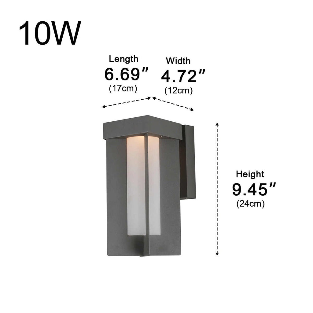 Rustic Modern Geometric Sculptural Waterproof Outdoor LED Porch Wall Lights