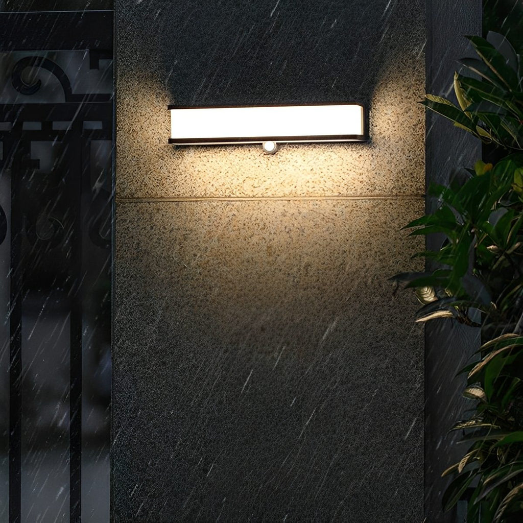 Solar Motion Sensor Geometric Waterproof Outdoor LED Porch Wall Lights