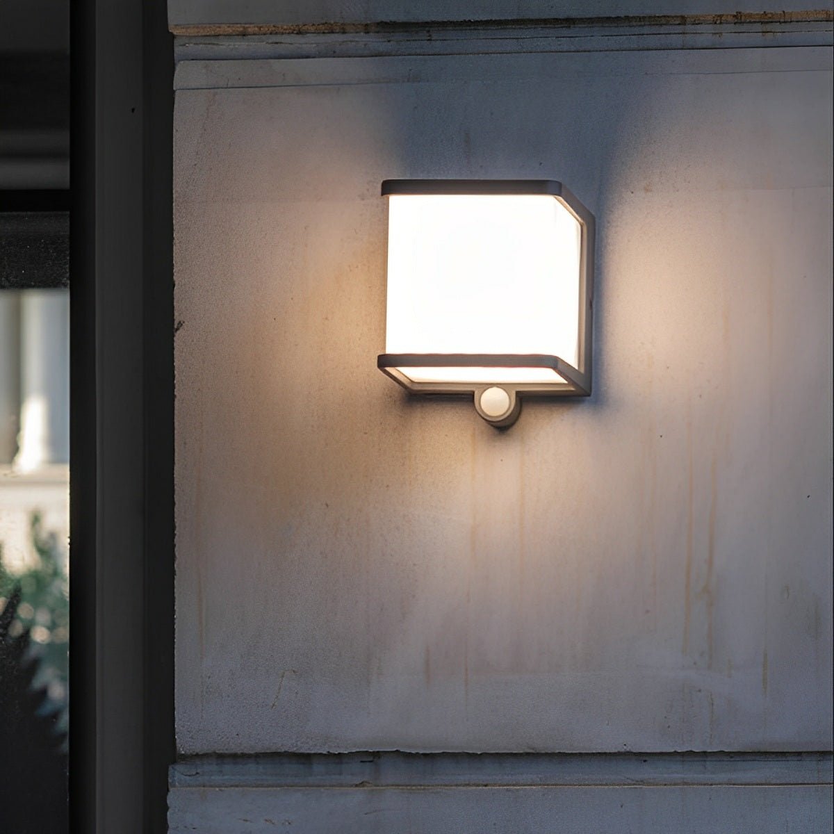 Solar Motion Sensor Geometric Waterproof Outdoor LED Porch Wall Lights