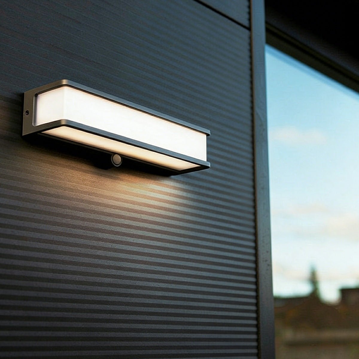 Solar Motion Sensor Geometric Waterproof Outdoor LED Porch Wall Lights