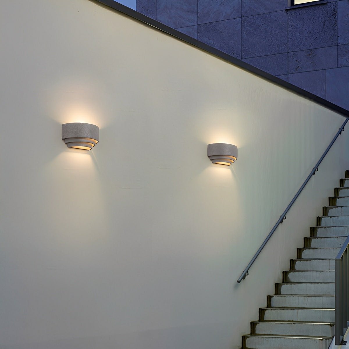Waterproof Concrete Tiered Up and Down LED Outdoor Wall Lights