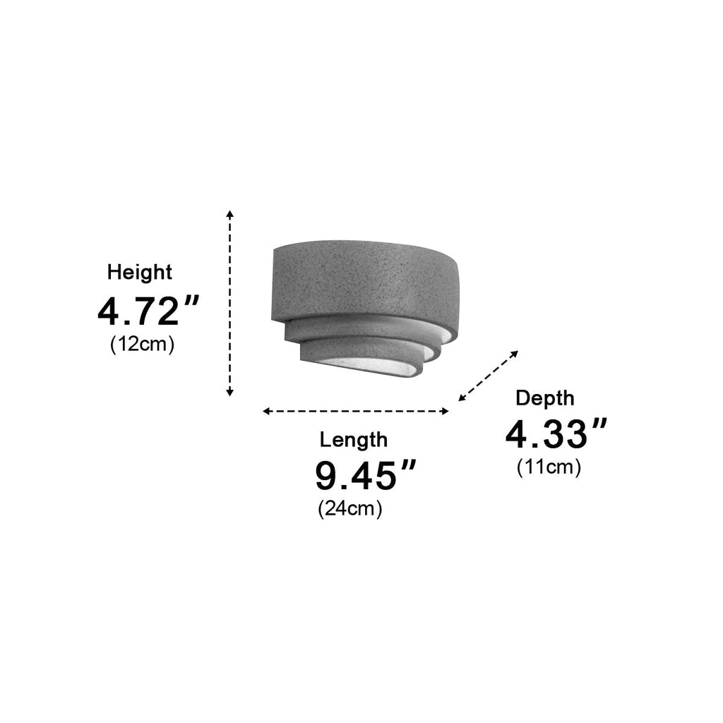 Waterproof Concrete Tiered Up and Down LED Outdoor Wall Lights