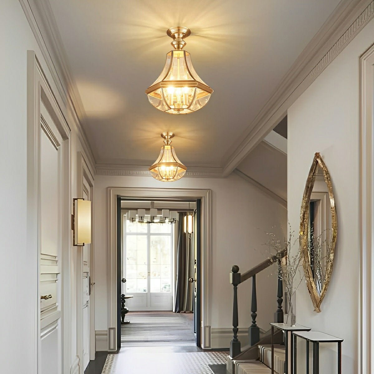 Waterproof Copper Luxury Diamond LED Outdoor Ceiling Lights