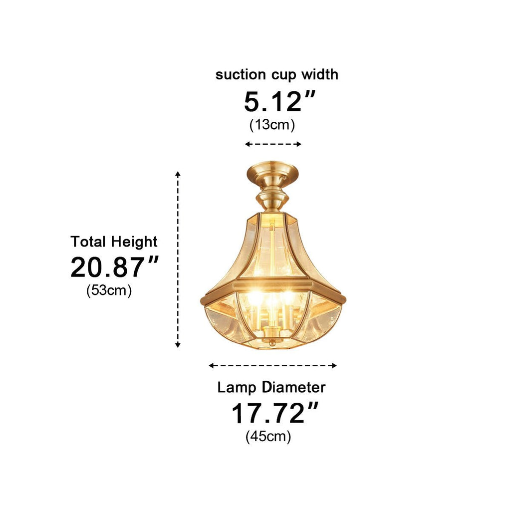 Waterproof Copper Luxury Diamond LED Outdoor Ceiling Lights