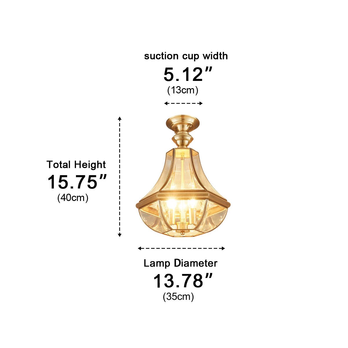 Waterproof Copper Luxury Diamond LED Outdoor Ceiling Lights