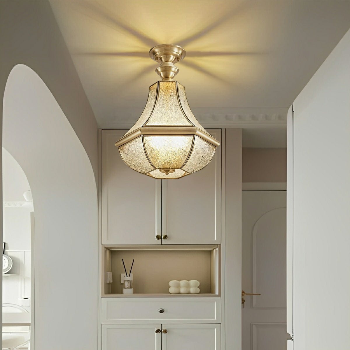 Waterproof Copper Luxury Diamond LED Outdoor Ceiling Lights