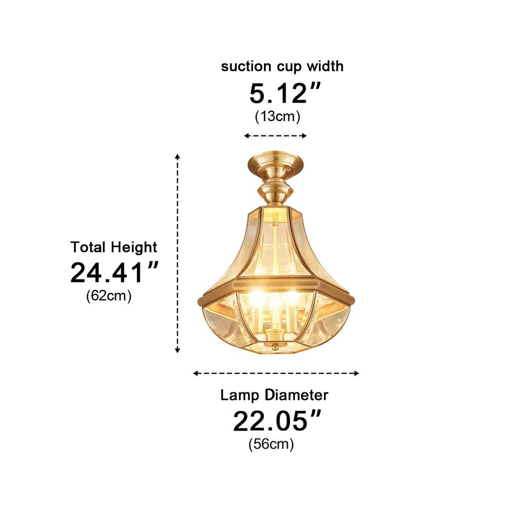 Waterproof Copper Luxury Diamond LED Outdoor Ceiling Lights