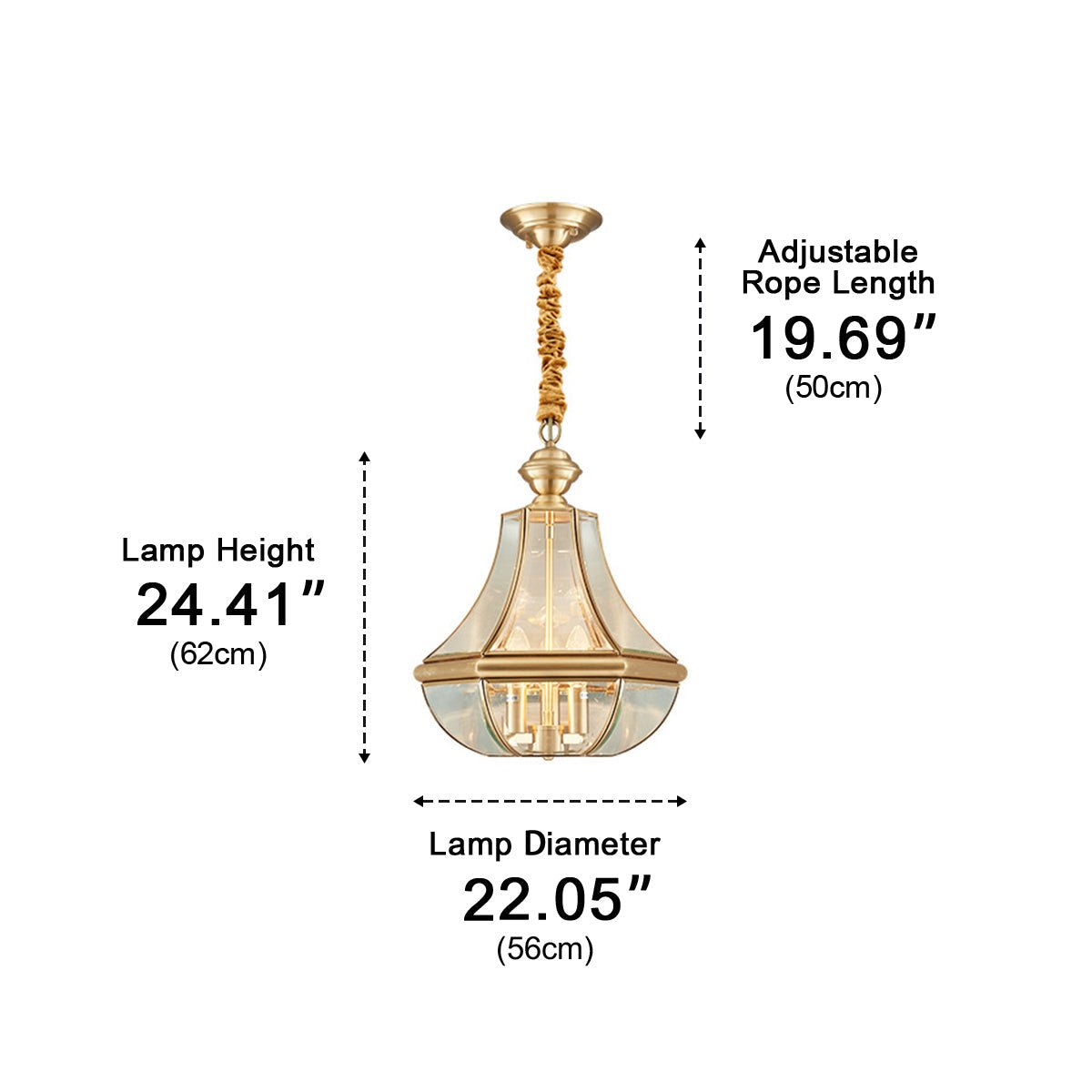 Waterproof Copper Luxury Diamond LED Outdoor Pandent Lights