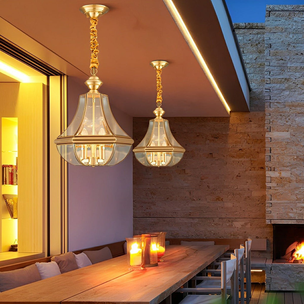 Waterproof Copper Luxury Diamond LED Outdoor Pandent Lights