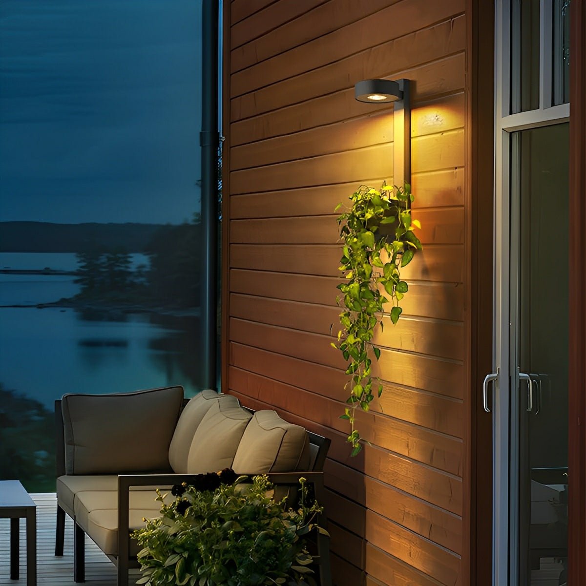 Waterproof Outdoor LED Porch Wall Lights Plant Pot